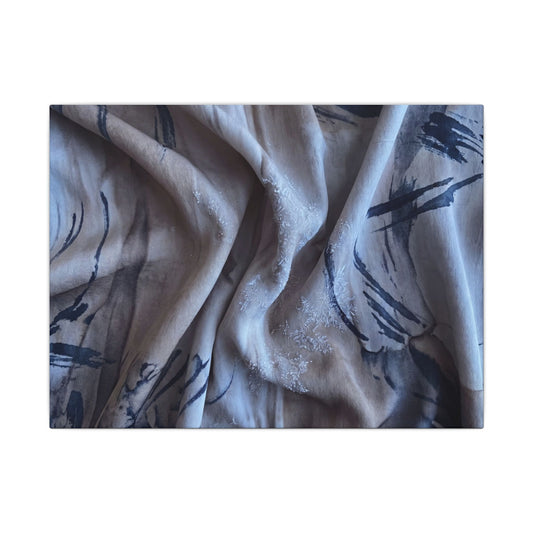 Silk Drape Winter Canvas Art | Japandi Earthy Design Art Print