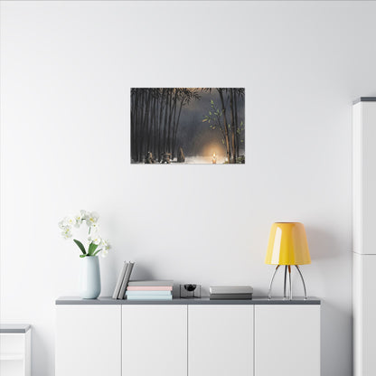 Tranquil Bamboo Grove Canvas Art - Karesansui Zen