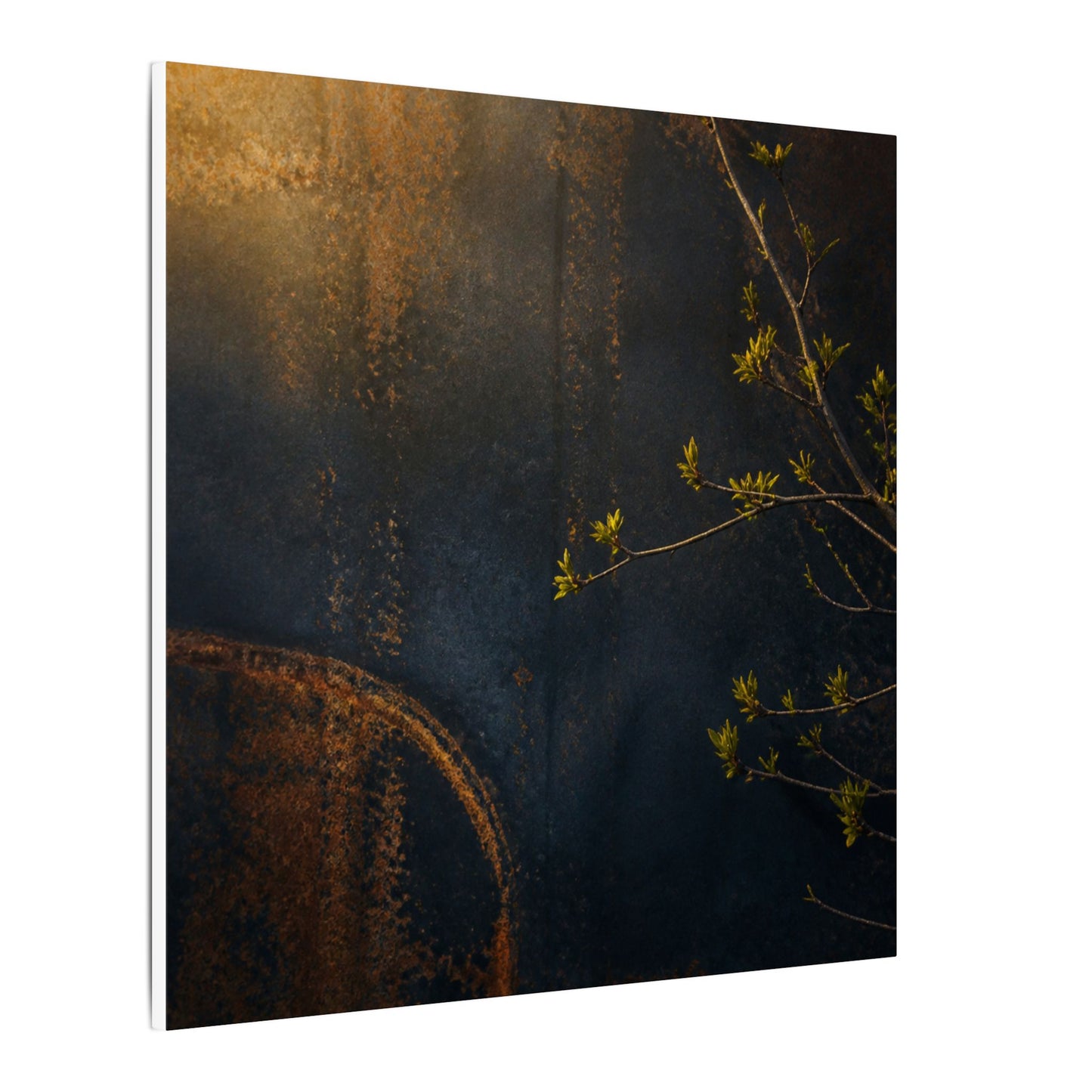 Spring Rust Patina Dark Texture Canvas Art | Moody Decor