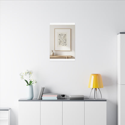 Japandi Charcoal Canvas Art