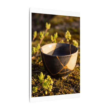 Seijaku Broken Pottery Canvas Art - Kintsugi Gold Repair