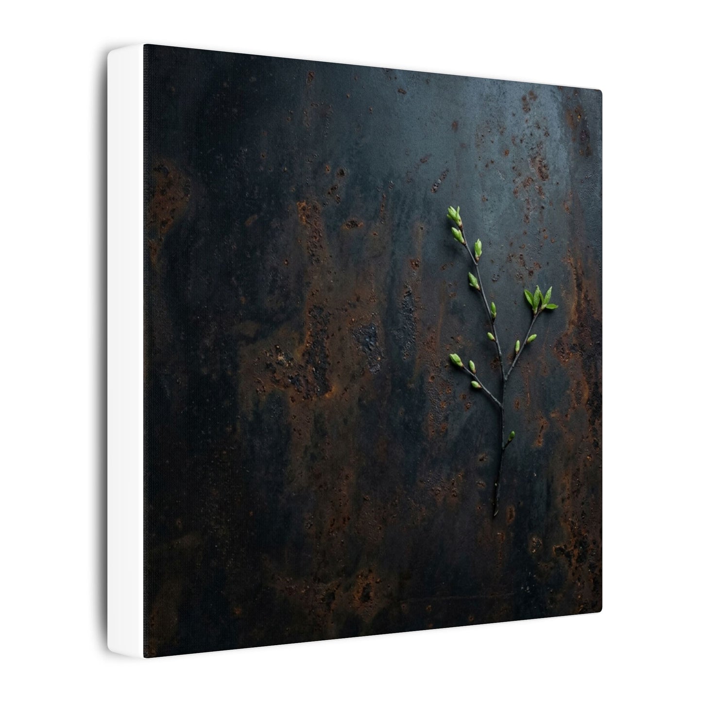Rust Patina Moody Minimal Canvas Art | Moody Dark Japandi Art