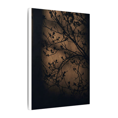 Dark Japandi Shadow Play in Golden Hour | Shadow Zen Canvas Art