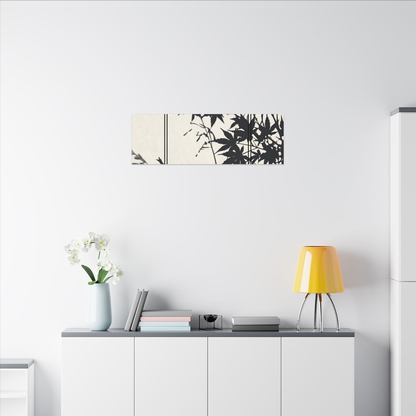 Shoji Screen Canvas Art | Summer Japandi Minimal Line Art