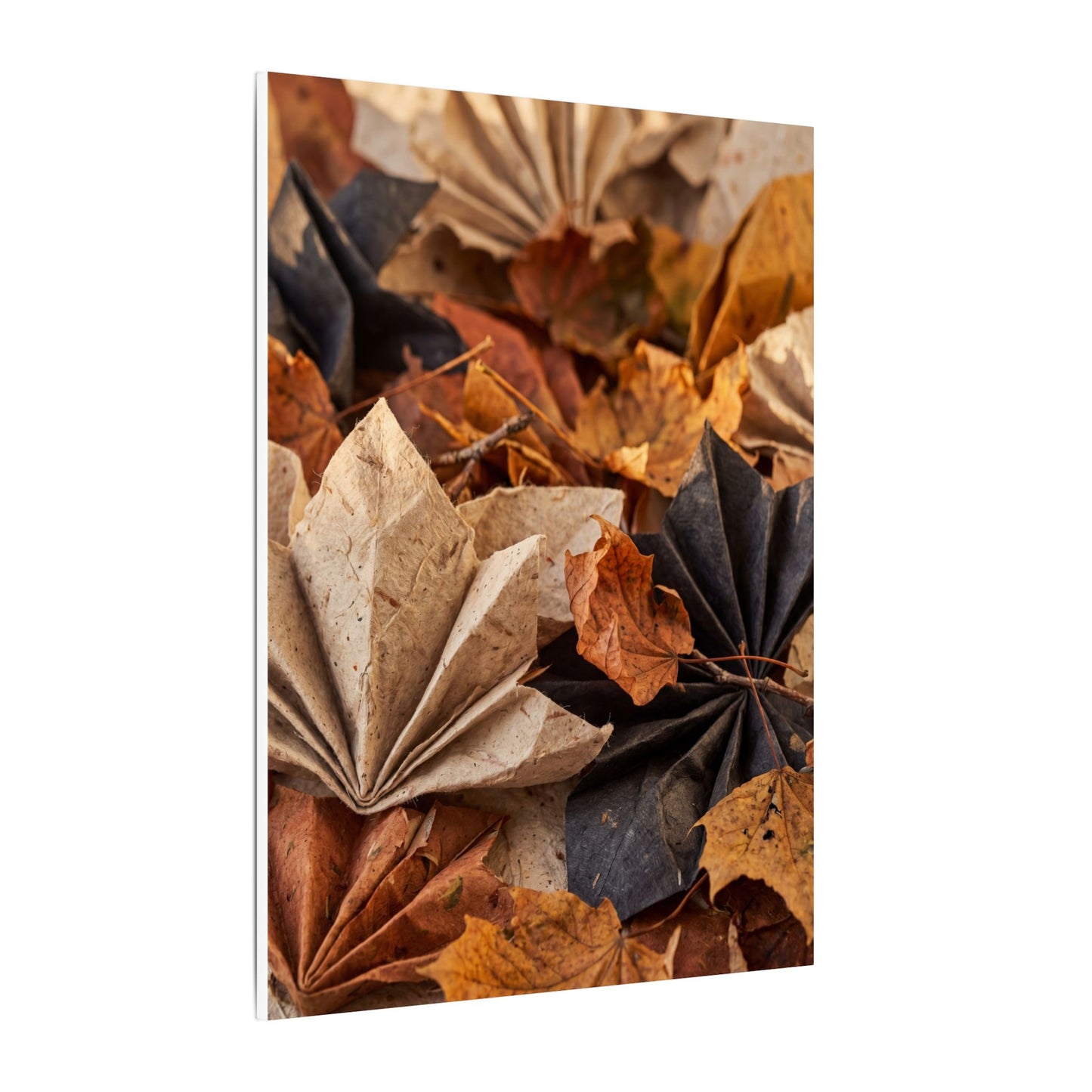 Paper Fold Texture Canvas Art | Elegant Japandi Art