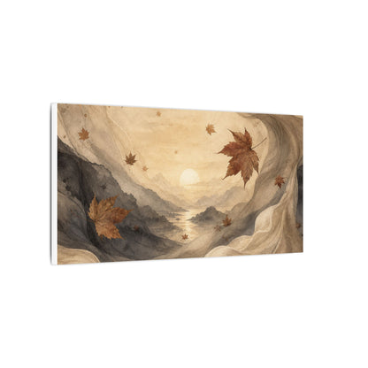 Autumn Silk Drape Watercolor Canvas Art | Earthy Decor