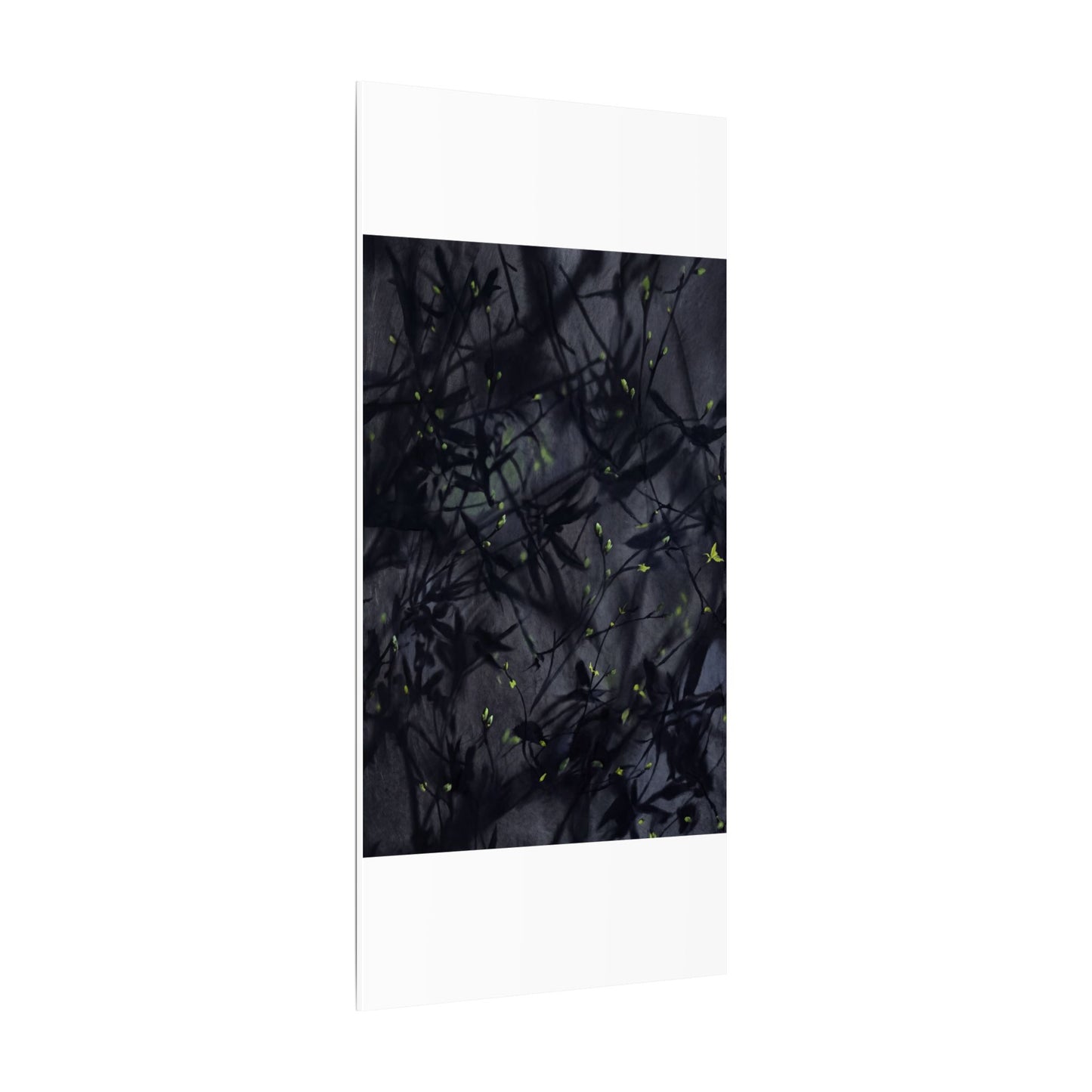Shadow Play Spring Canvas Art | Dark Japandi Atmospheric Design