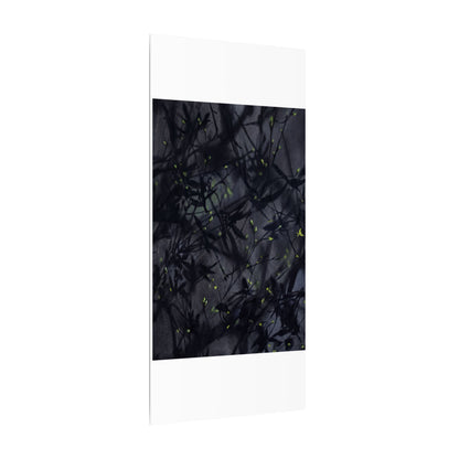 Shadow Play Spring Canvas Art | Dark Japandi Atmospheric Design