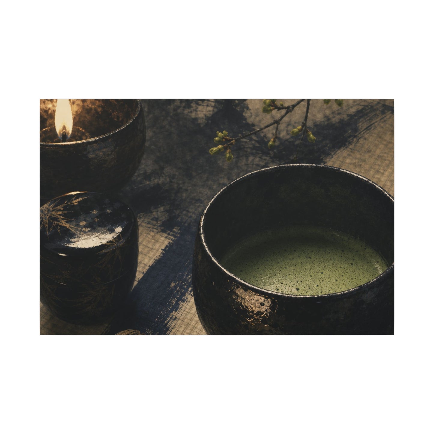Ma Tea Ceremony Canvas Art - Zen Sumi E
