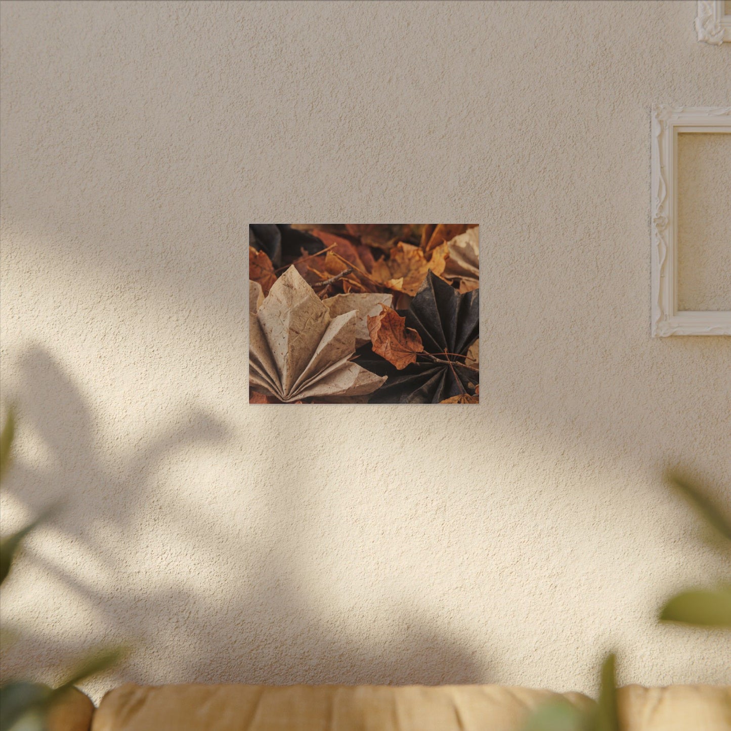 Paper Fold Texture Canvas Art | Elegant Japandi Art