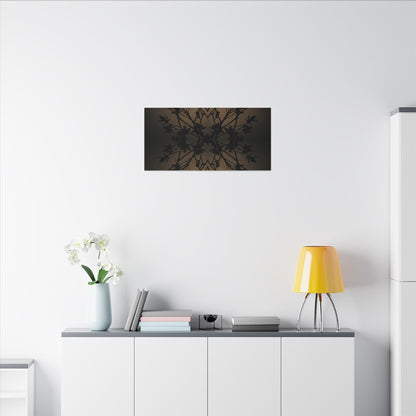 Golden Hour Shadow Play Canvas Art - Dark Japandi Seijaku