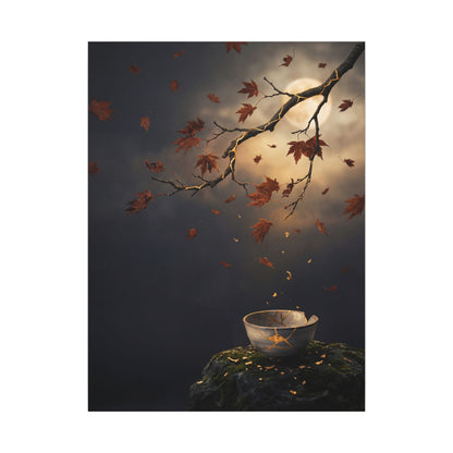 Moonlit Garden Gold Repair Canvas Art | Beautiful Kintsugi Art