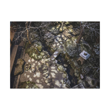 Moonlit Garden Japanese Pattern Canvas Art | Elegant Japandi Art Art Print