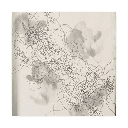 Shadow Play Spring Canvas Art | Dark Japandi Sophisticated Design