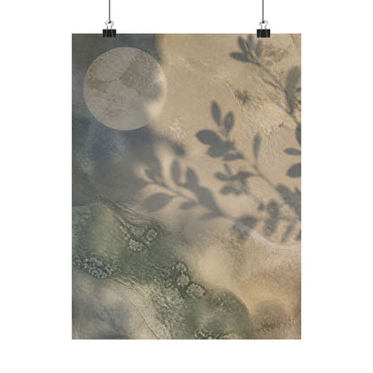 Winter Shadow Play Texture Wall Art Print | Cozy Decor