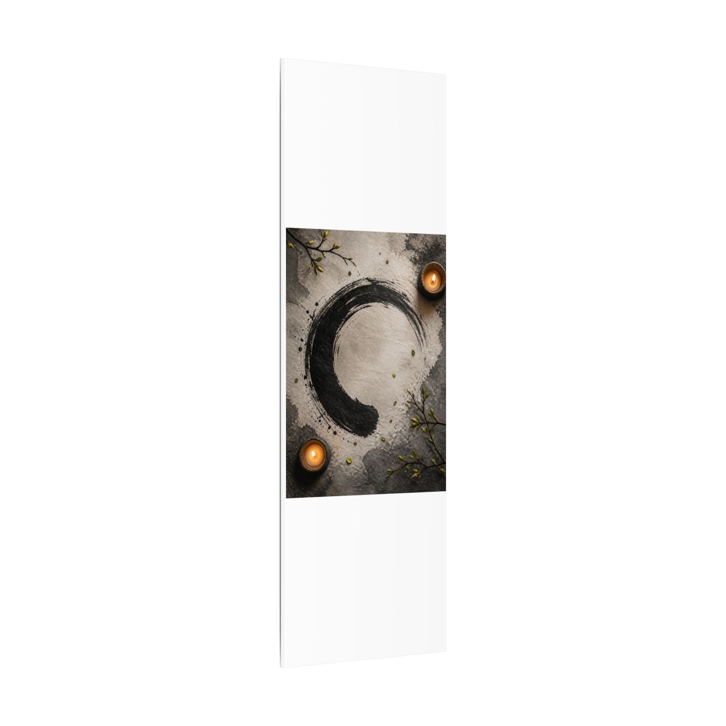 Candlelight Ink Brushstroke Canvas Art - Zen Ma