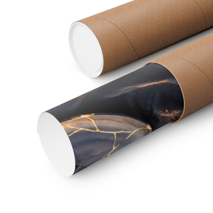 Silk Drape Gold Repair Wall Art Print | Artful Kintsugi Art