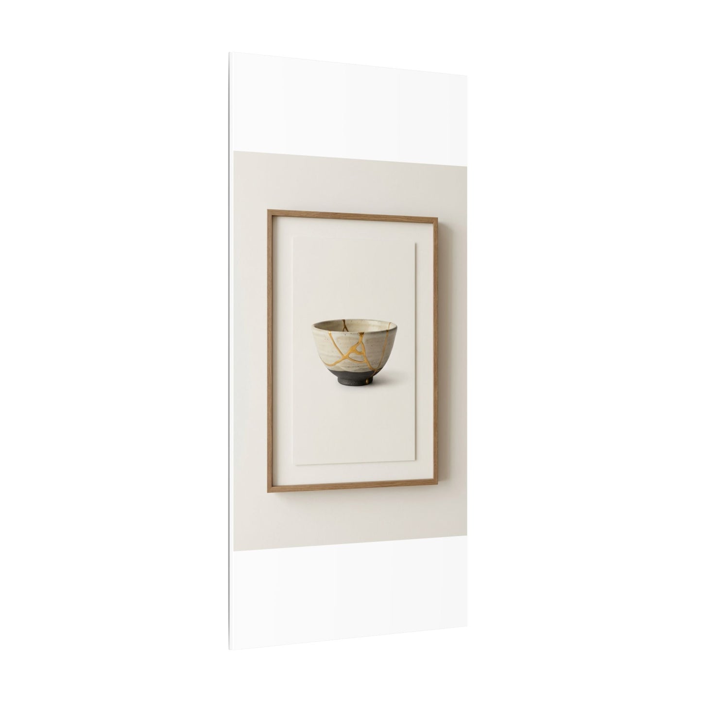 Kintsugi Charcoal Canvas Art