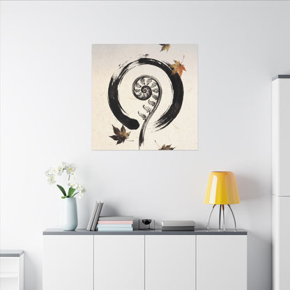 Fern Unfurling Autumn Canvas Art | Zen Peaceful Design