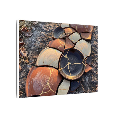 Winter Broken Pottery Gold Vein Canvas Art | Beautiful Decor