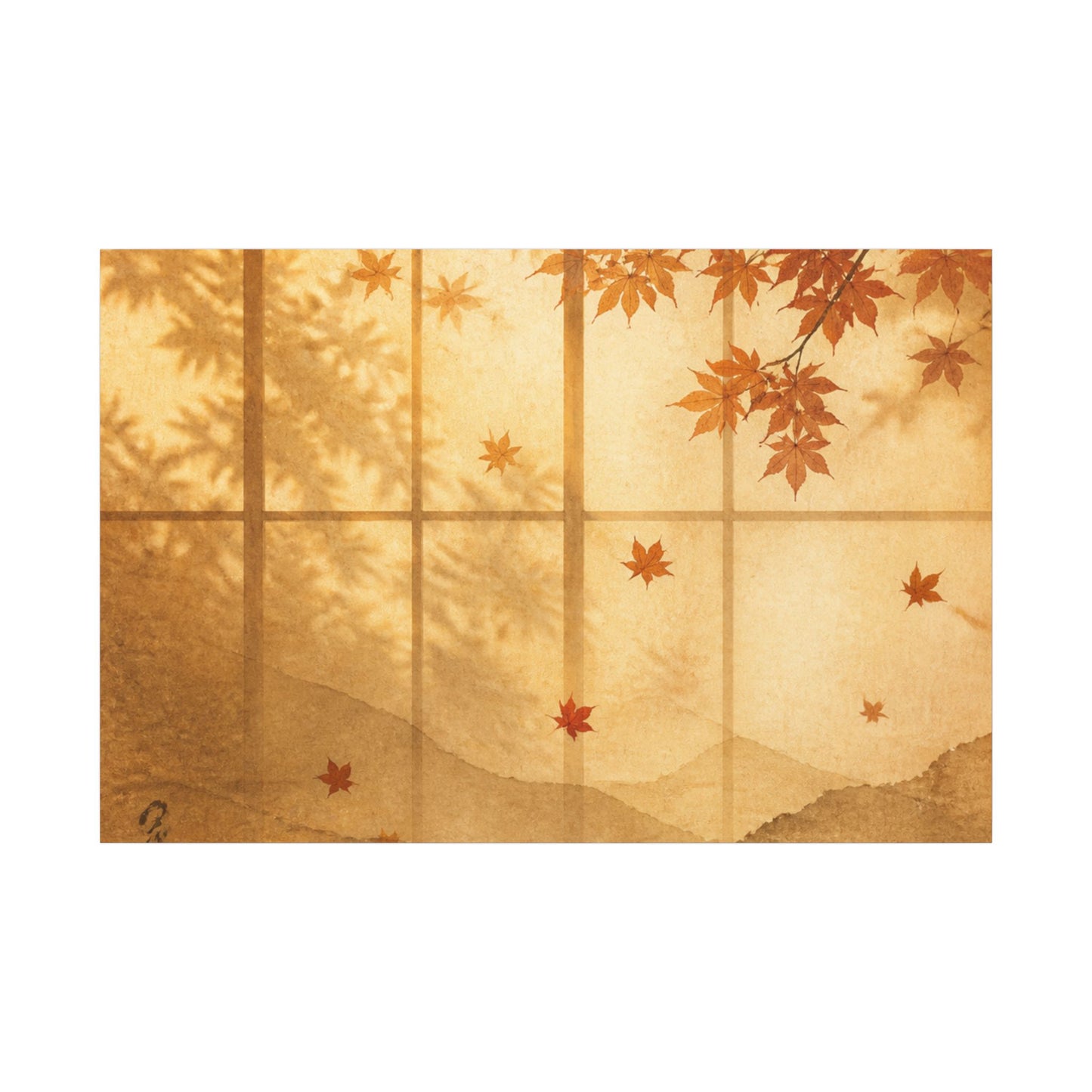 Shoji Screen Texture Canvas Art | Earthy Japandi Art