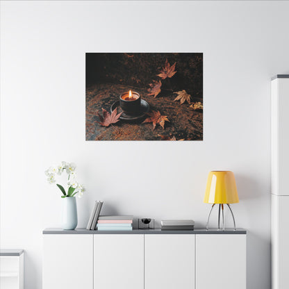 Autumn Rust Patina Shadow Zen Canvas Art | Sophisticated Decor