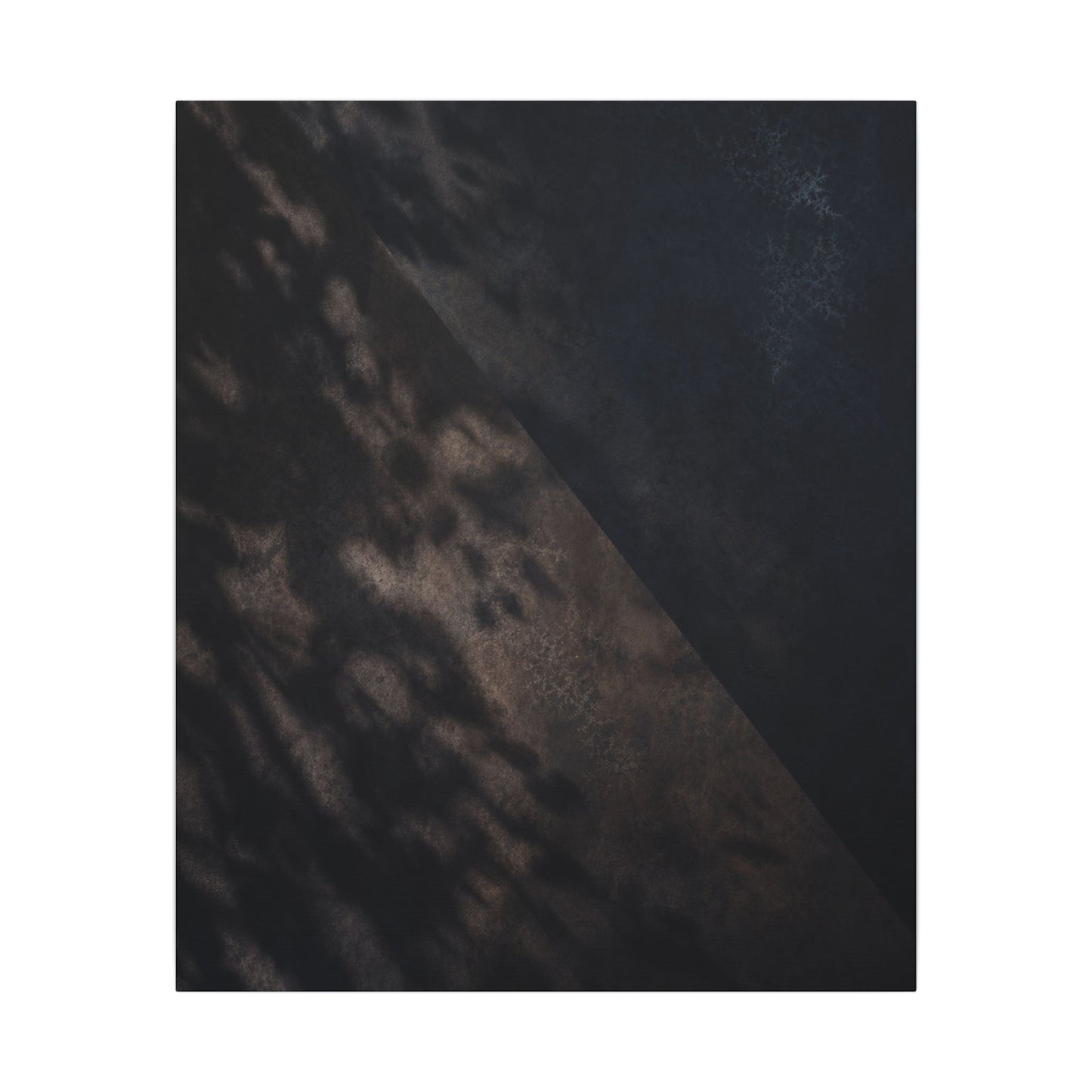 Shadow Play Winter Canvas Art | Dark Japandi Moody Design