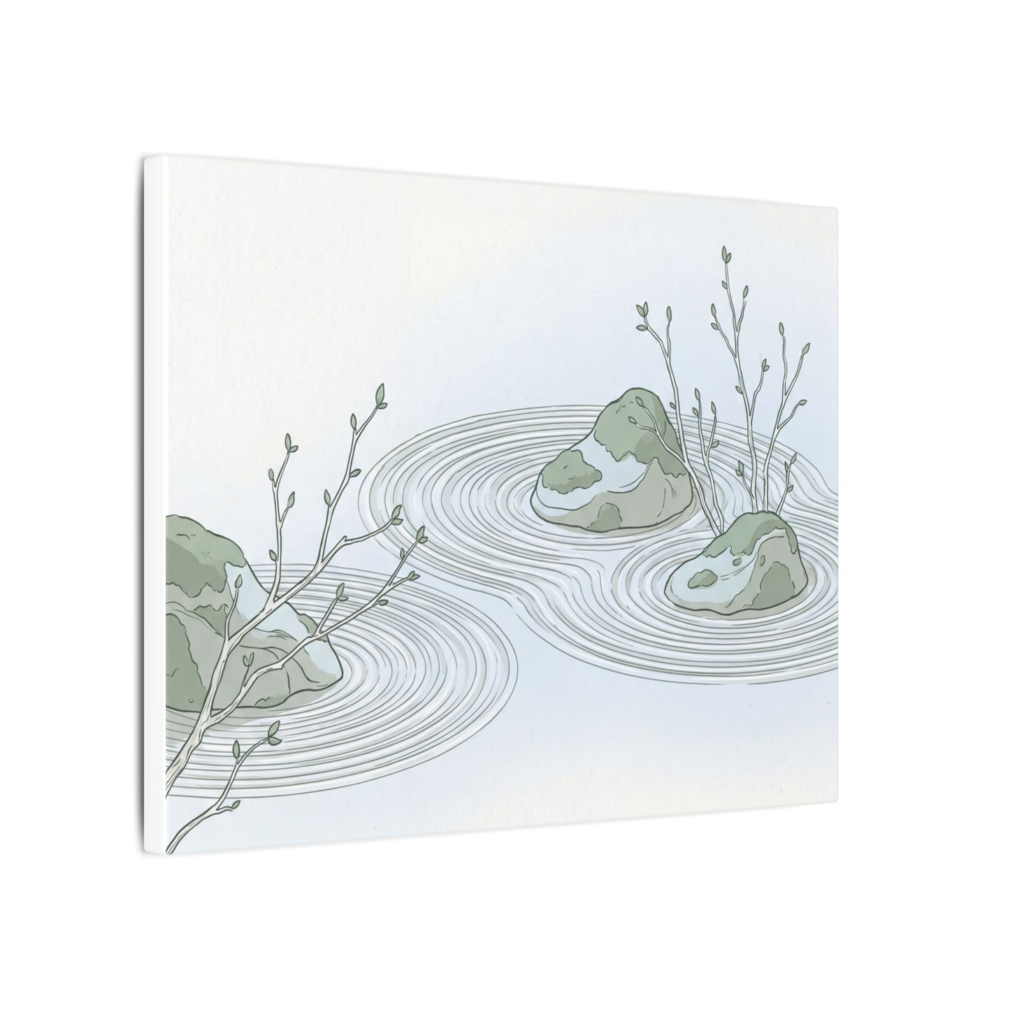 Moonlight Rock Garden Canvas Art - Japandi Ma