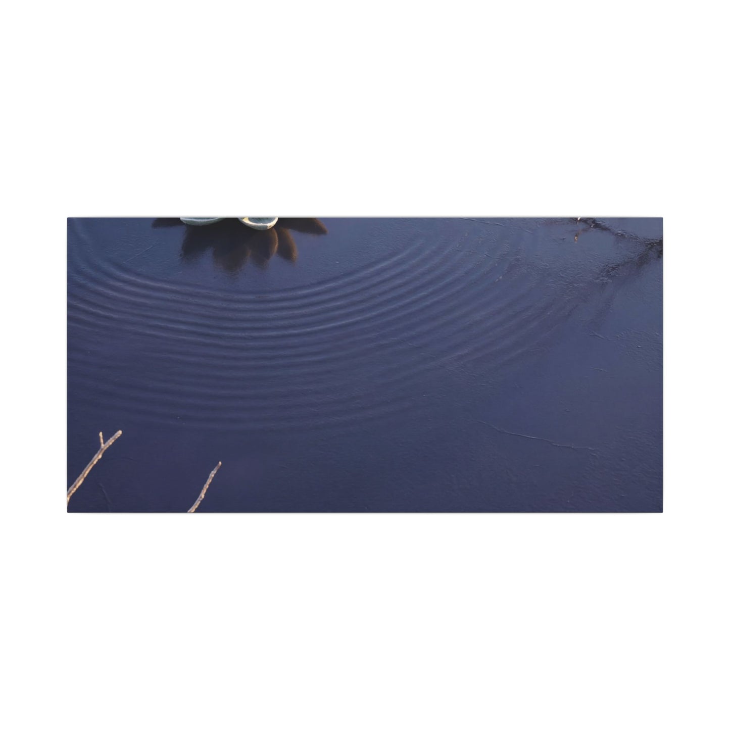 Lotus Flower Canvas Art | Winter Zen Karesansui Art