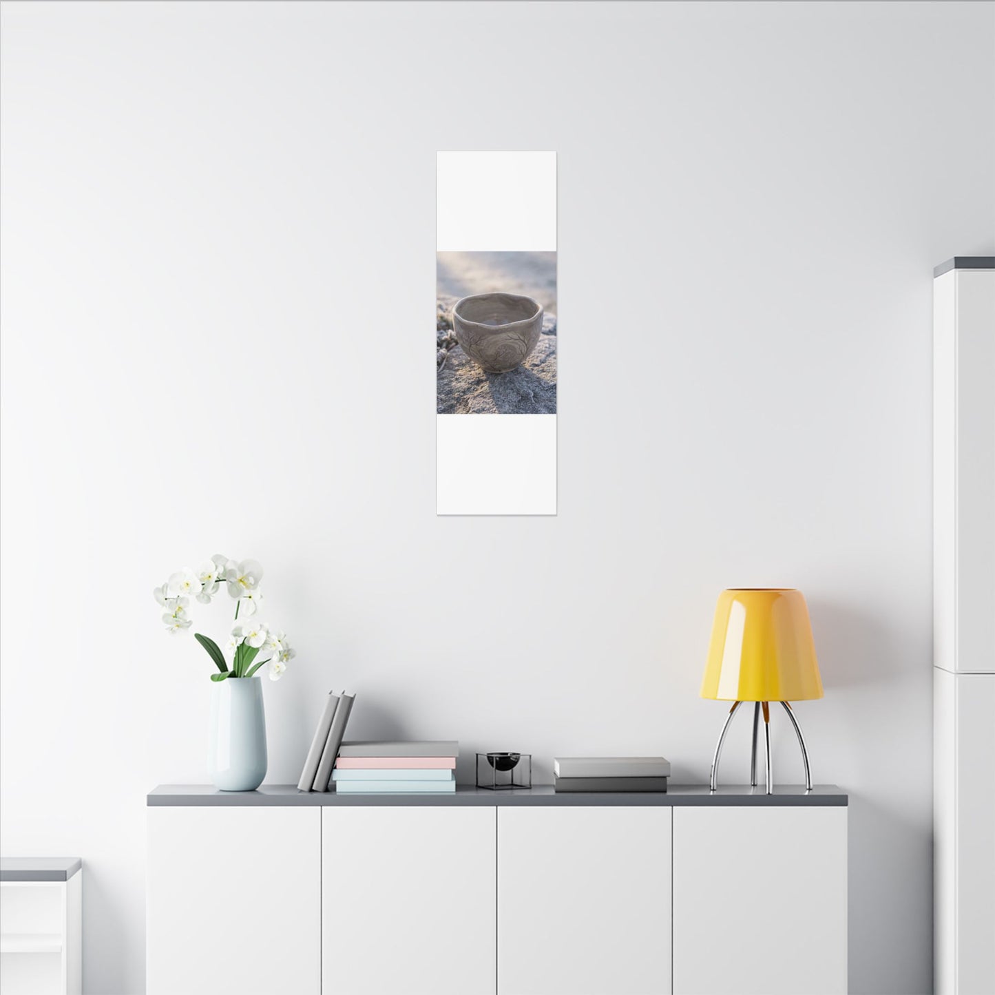 Seijaku Ceramic Bowl Canvas Art - Japandi Japanese Pattern