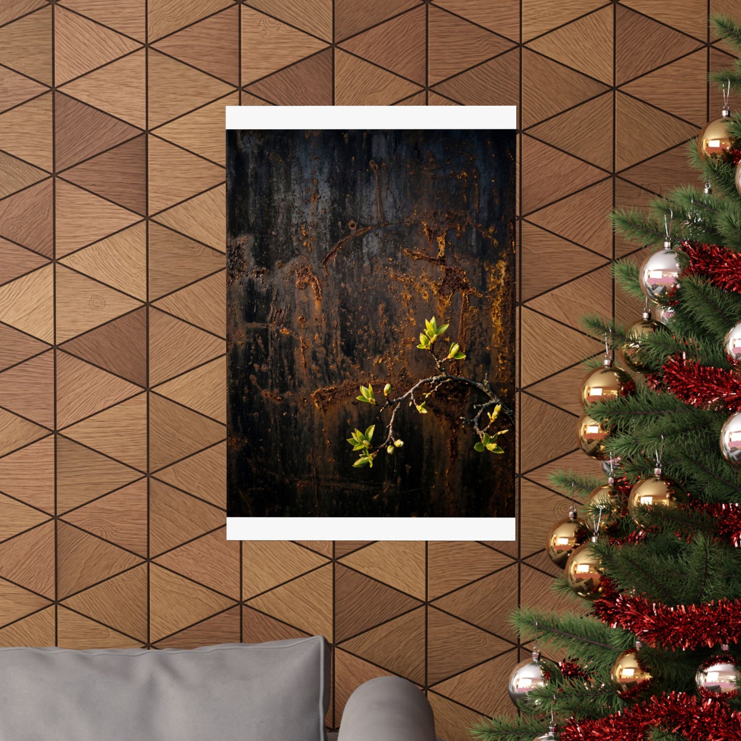 Rust Patina Wall Art Print | Spring Dark Japandi Moody Minimal Art