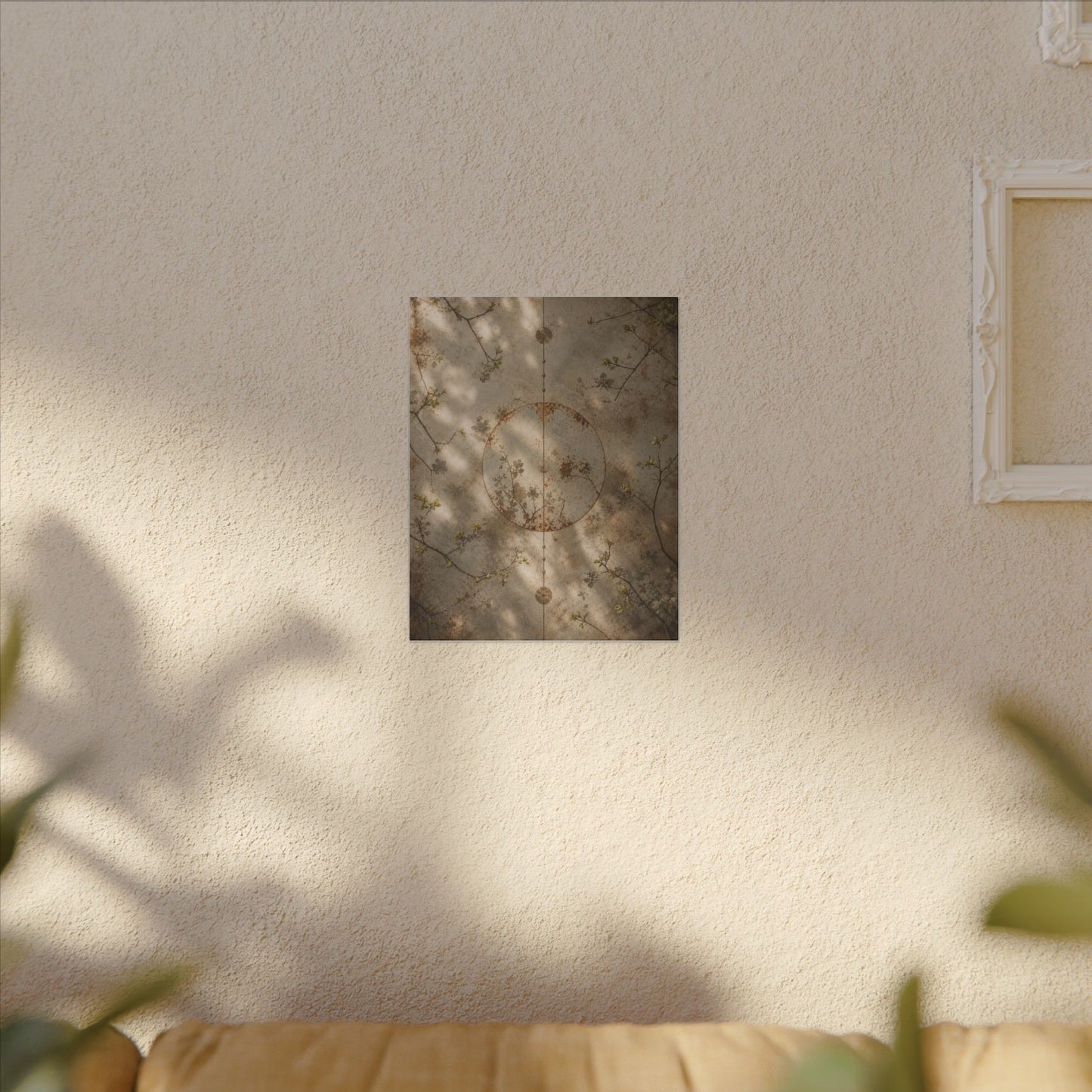 Japandi Rust Patina in Dappled | Japanese Pattern Canvas Art