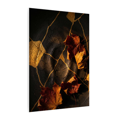Resilient Shadow Play Canvas Art - Crackle Gold Kintsugi