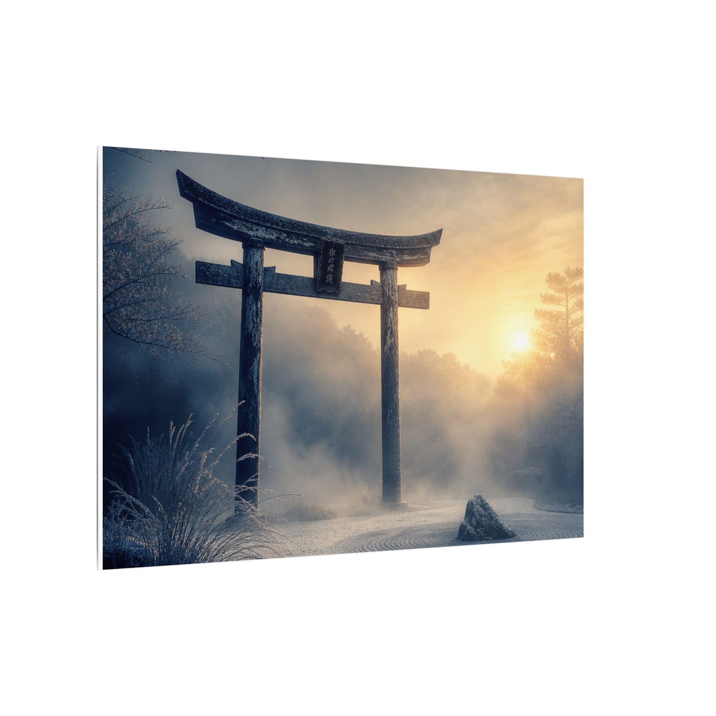 Zen Torii Gate in Golden Hour | Karesansui Canvas Art