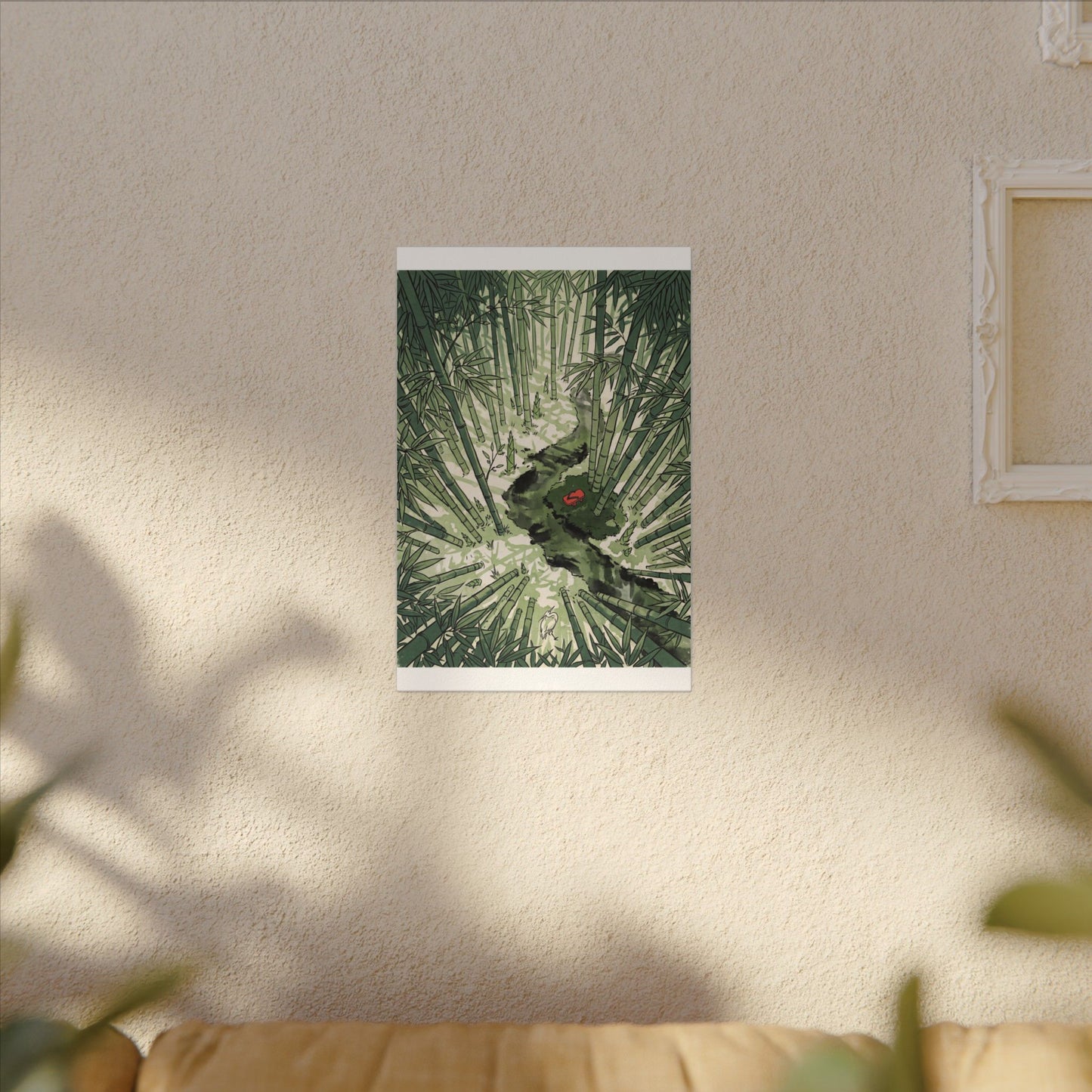 Peaceful Bamboo Grove Canvas Art - Ukiyo E Inspired Zen