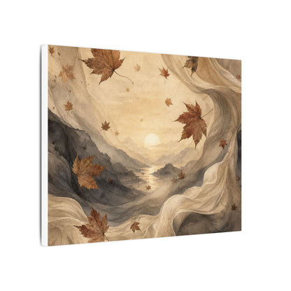Autumn Silk Drape Watercolor Canvas Art | Earthy Decor