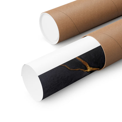 Ma Incense Smoke Wall Art Print - Kintsugi Gold Vein