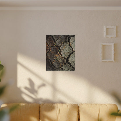 Earthy Cracked Earth Canvas Art - Japanese Pattern Japandi