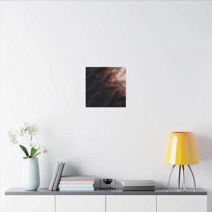 Dark Japandi Silk Drape in Dawn | Shadow Zen Canvas Art