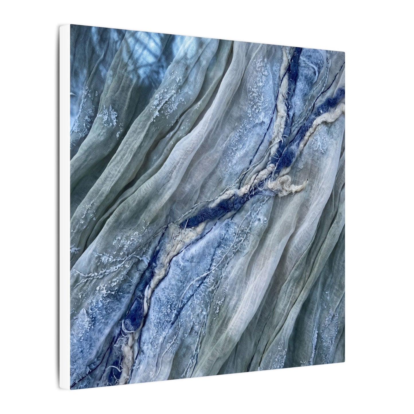 Moonlight Silk Drape Canvas Art - Japandi Mono No Aware