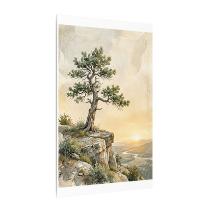 Pine Tree Canvas Art | Summer Japandi Texture Art