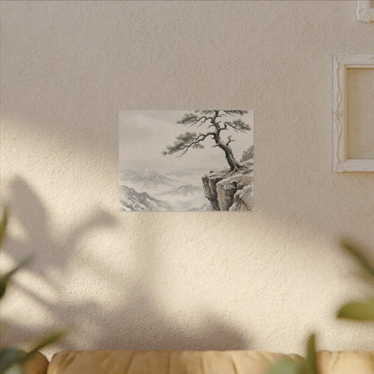 Seijaku Pine Tree Canvas Art - Japandi Japanese Pattern