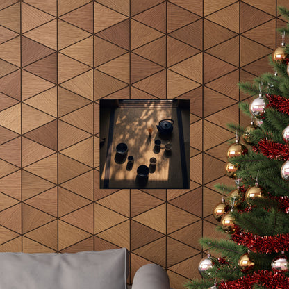 Golden Hour Tea Ceremony Wall Art Print - Dark Japandi Shibui