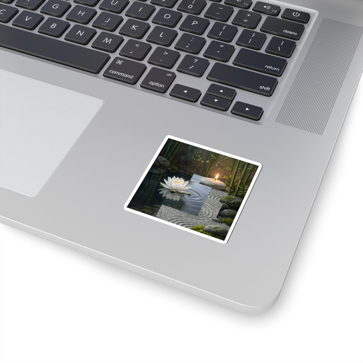 Lotus Flower Karesansui Sticker | Peaceful Zen Art