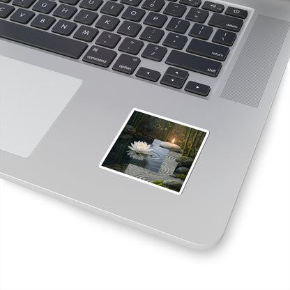 Lotus Flower Karesansui Sticker | Peaceful Zen Art