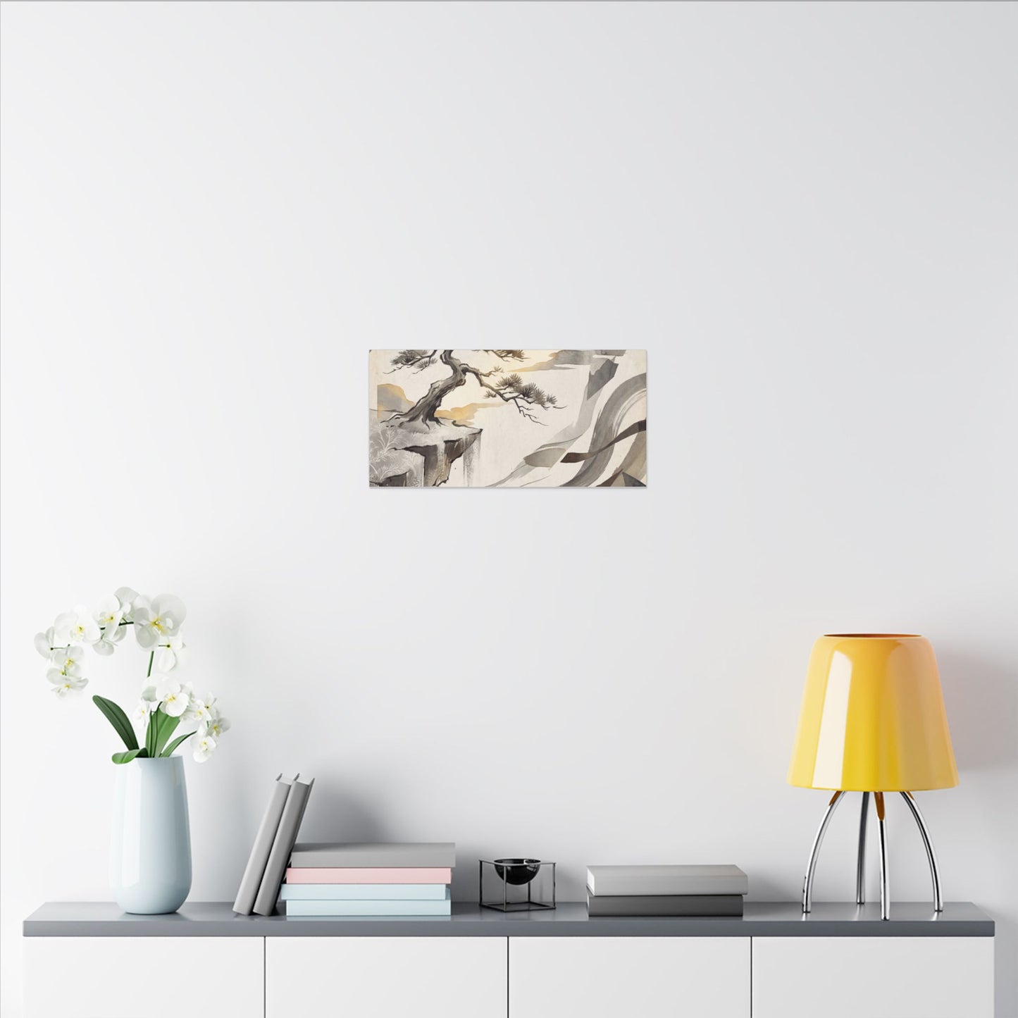 Golden Hour Pine Tree Canvas Art - Japandi Seijaku