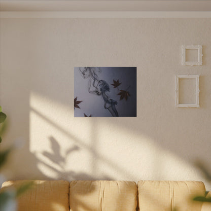 Dark Japandi Incense Smoke in Dawn | Moody Minimal Canvas Art