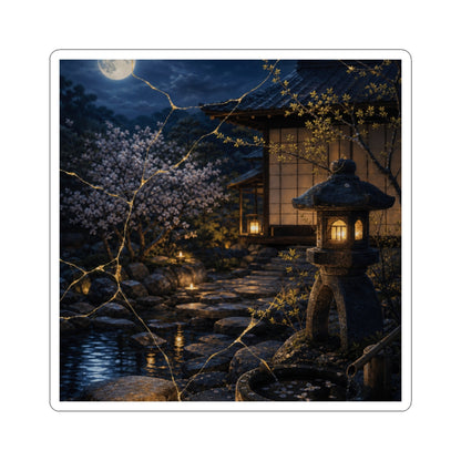 Seijaku Moonlit Garden Sticker - Kintsugi Gold Vein