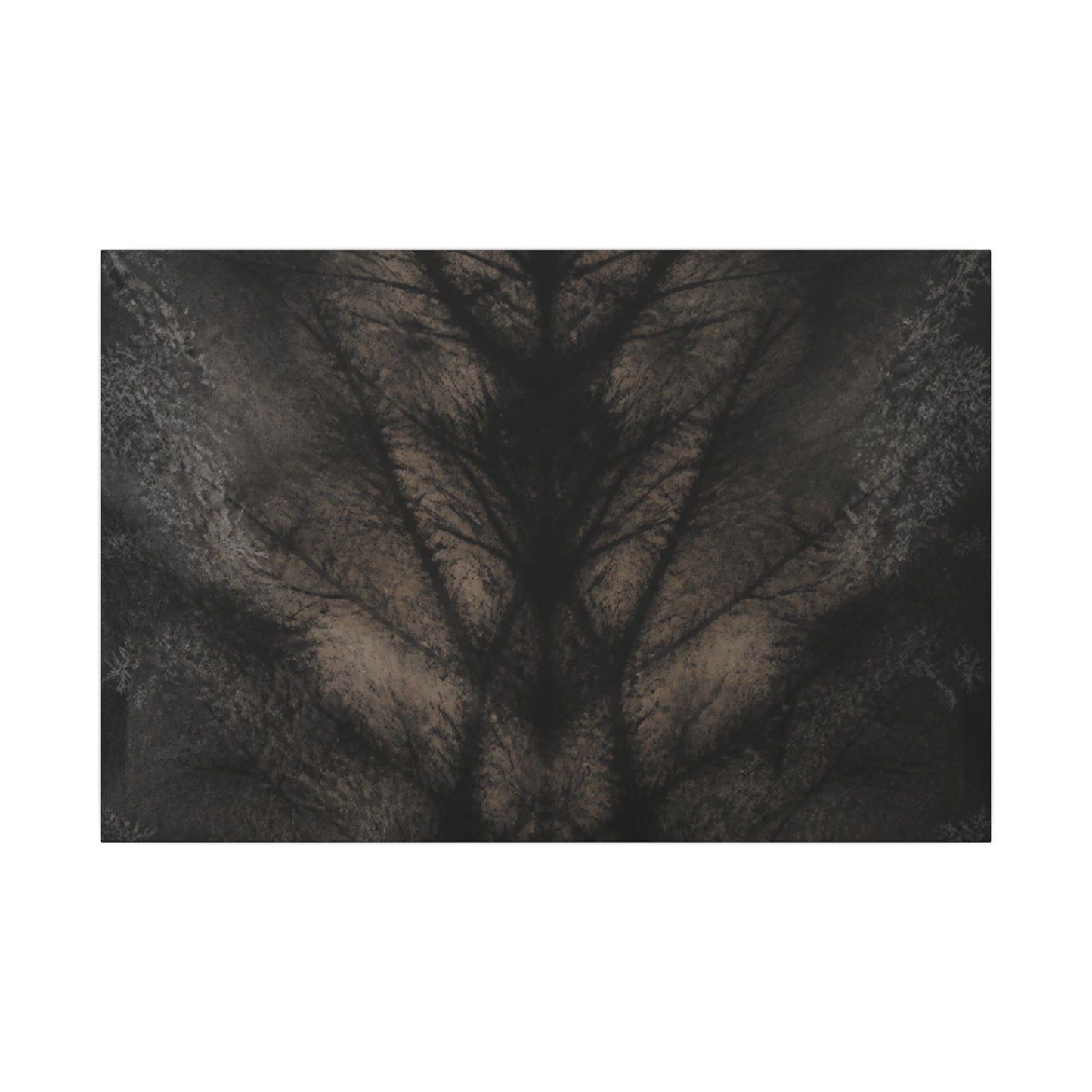 Seijaku Shadow Play Canvas Art - Dark Japandi Charcoal Ink