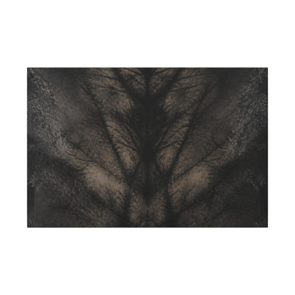 Seijaku Shadow Play Canvas Art - Dark Japandi Charcoal Ink